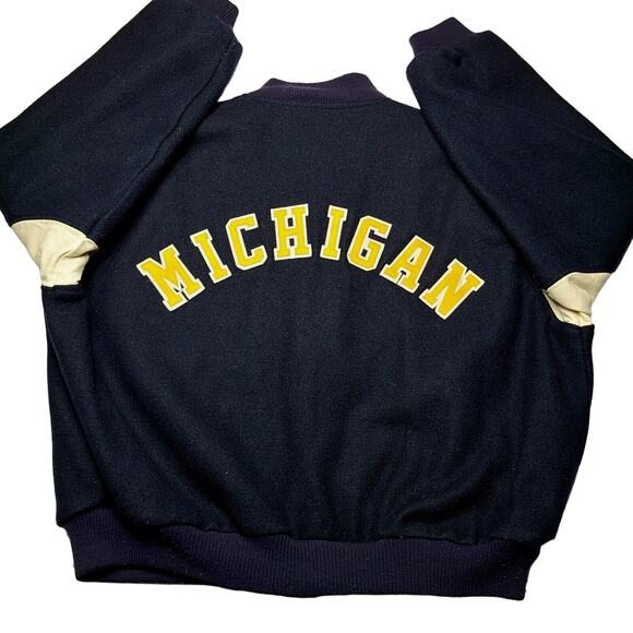 Vintage Chalk Line Michigan Wolverines Wool Varsity Letterman Jacket Size 2XL